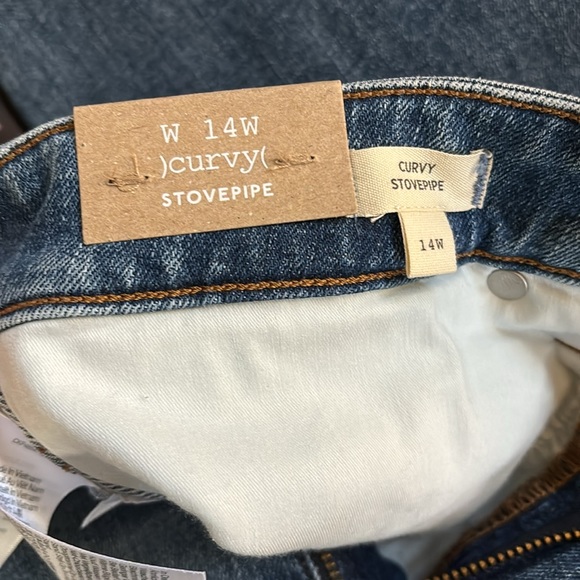 Madewell Curvy Stovepipe jeans 👖 size 14W NWT - Picture 4 of 6